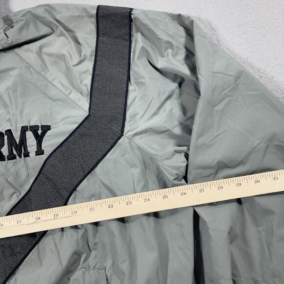 US Army Physical Fitness Uniform Jacket Mens Large Full Zip Nylon Windbreaker - Picture 4 of 8